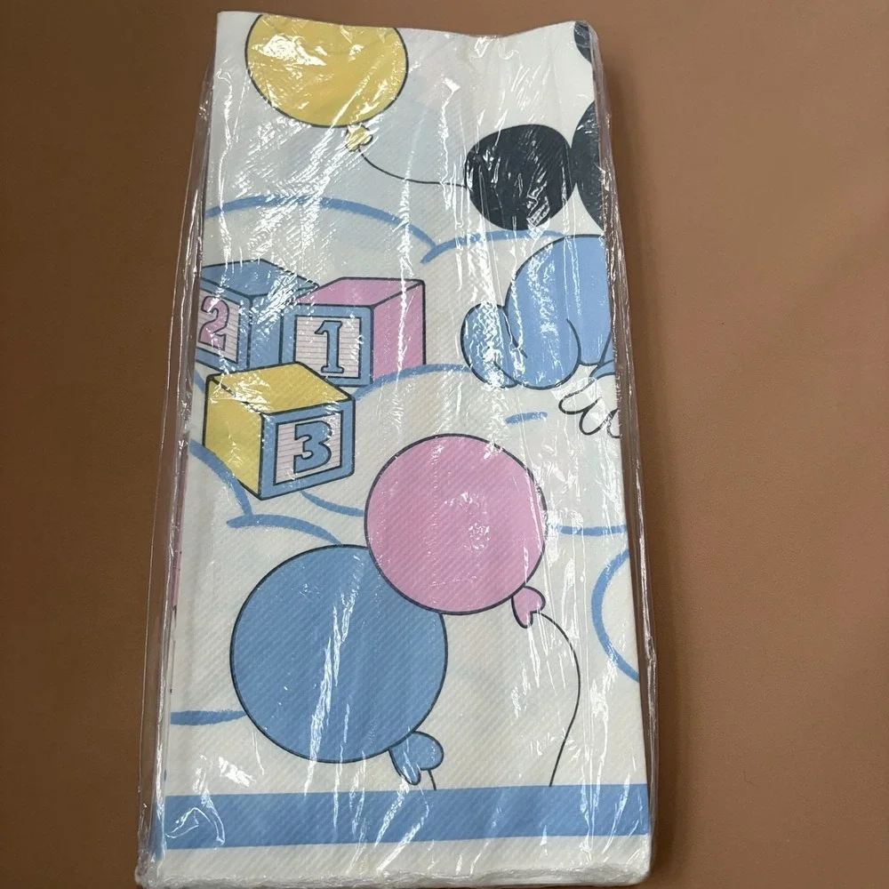 Minnie Mouse VTG 1990's Baby Shower Party Gibson Decorative‎ Table Cover Mickey